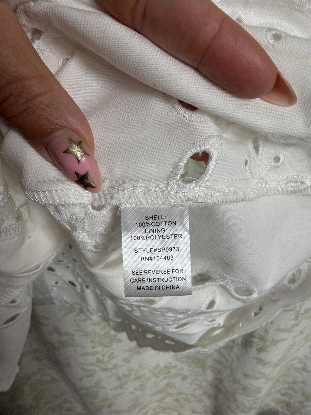 Vici Sugarcloud Skies Eyelet Mini Dress - Picture 4 of 5
